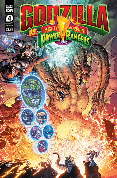Godzilla vs. Mighty Morphin Power Rangers #4 (July 20, 2022) | IDW / BOOM! Studios