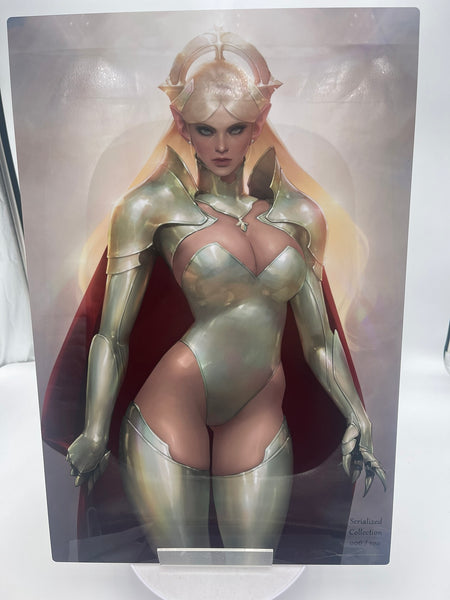 Divine Elf Priestess – Limited Edition Metal Print (Serialized of 100) Jeehyung Lee